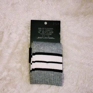VS Pink crew socks